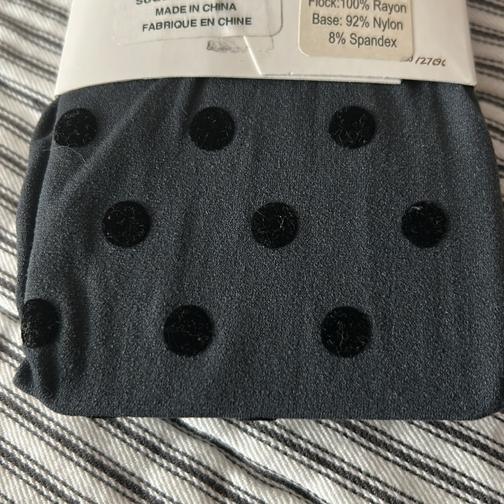 Black Polka Dot Tights - Picture 6 of 7